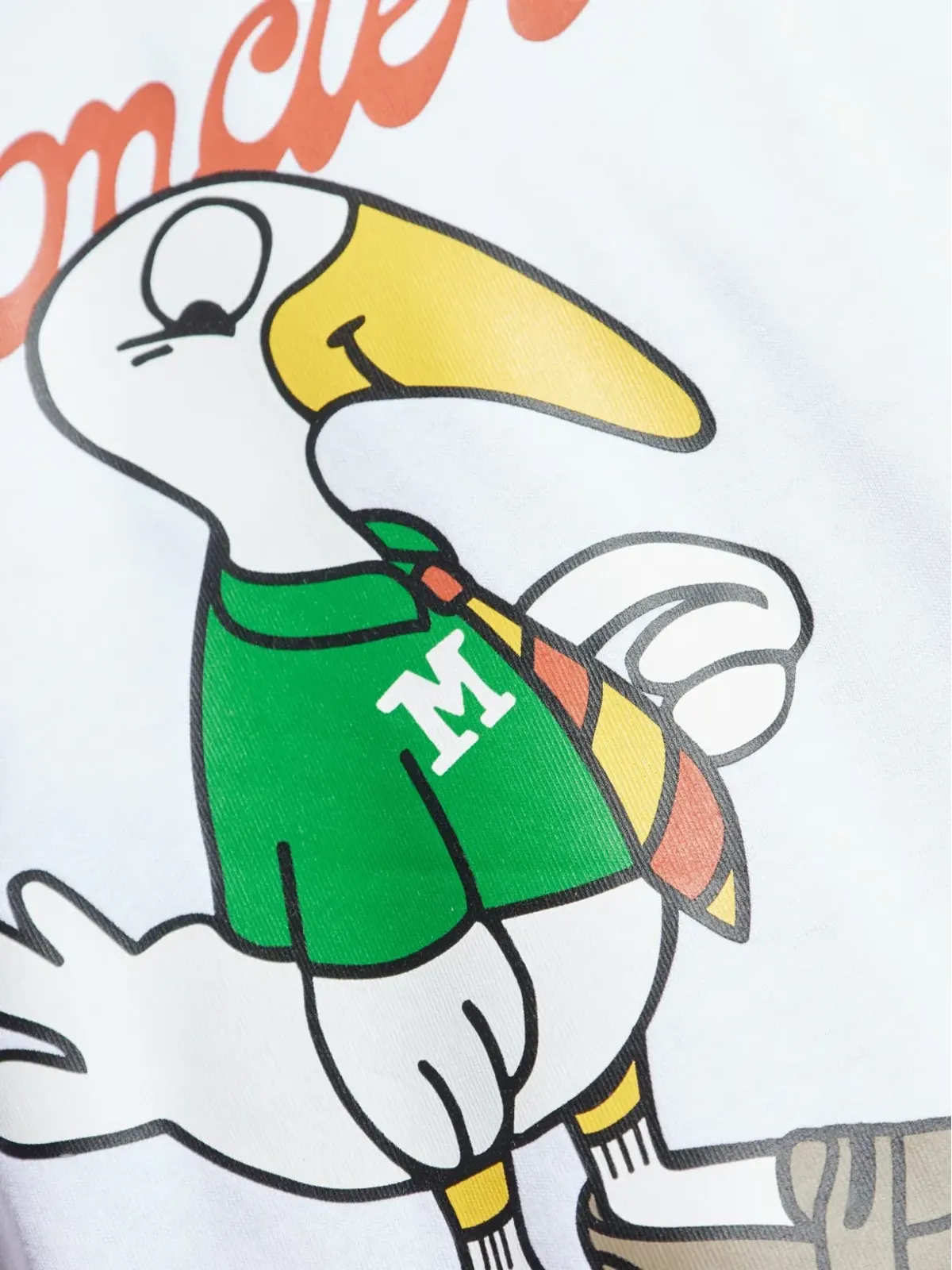 Moncler 鳥柄プリント コットン Tシャツ - 画像5