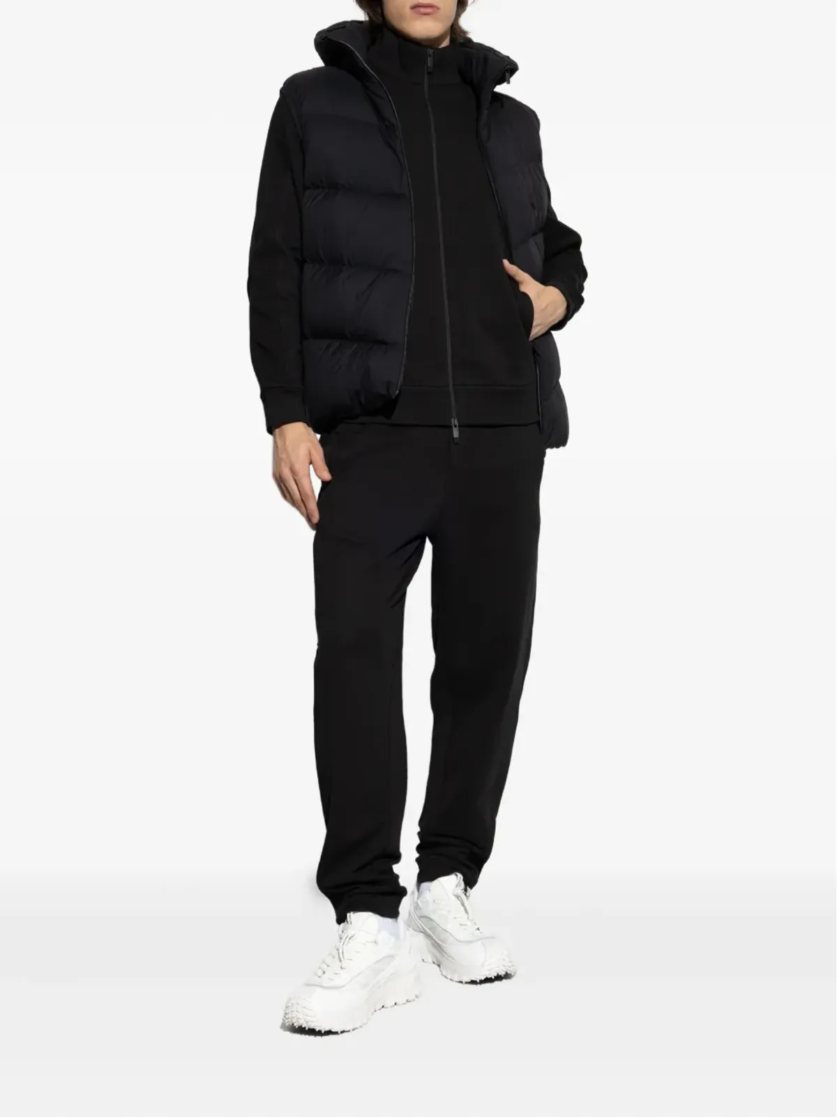 Moncler フード付きキルテッドジレ - 画像2