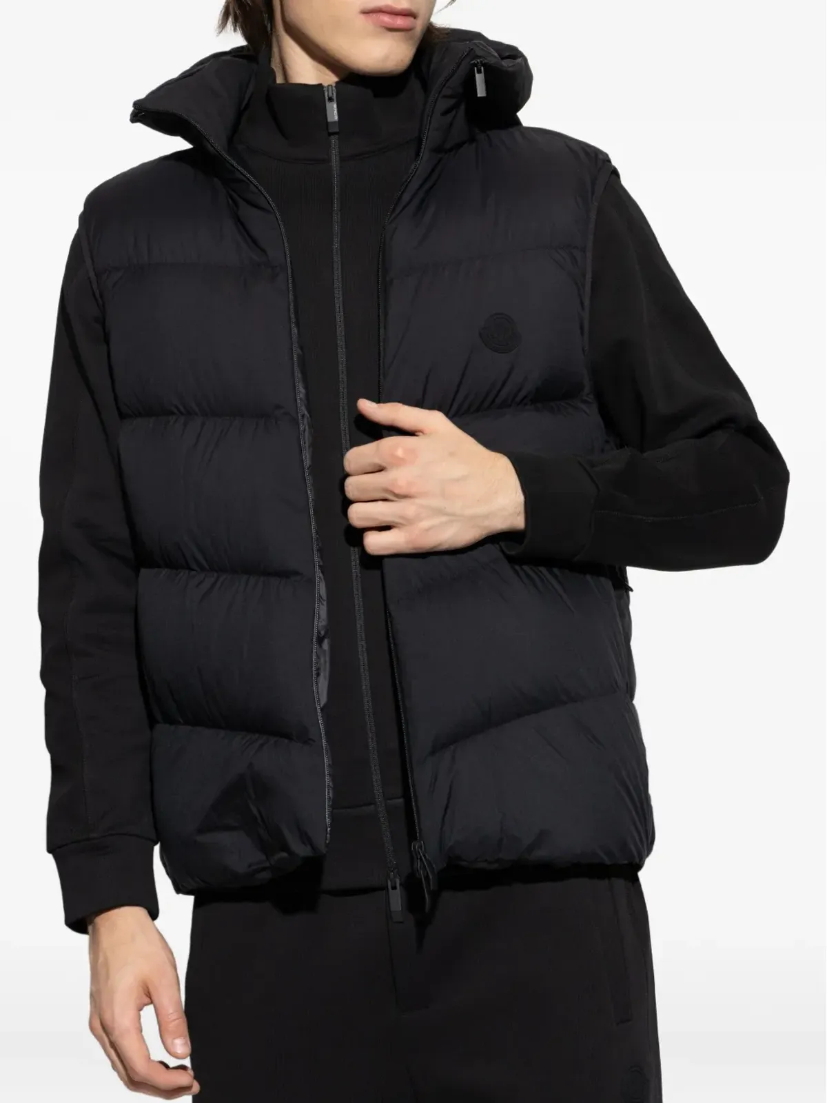 Moncler フード付きキルテッドジレ - 画像3
