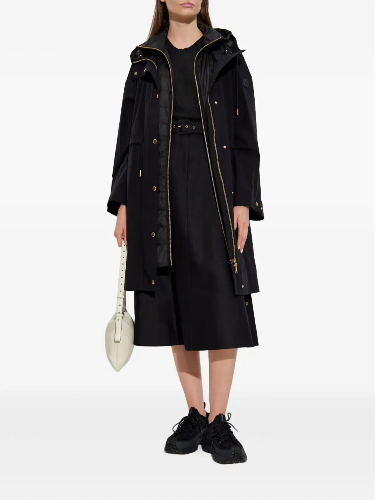 Moncler 取り外し可能なライニング付きパーカコート（ブラック） - 画像2