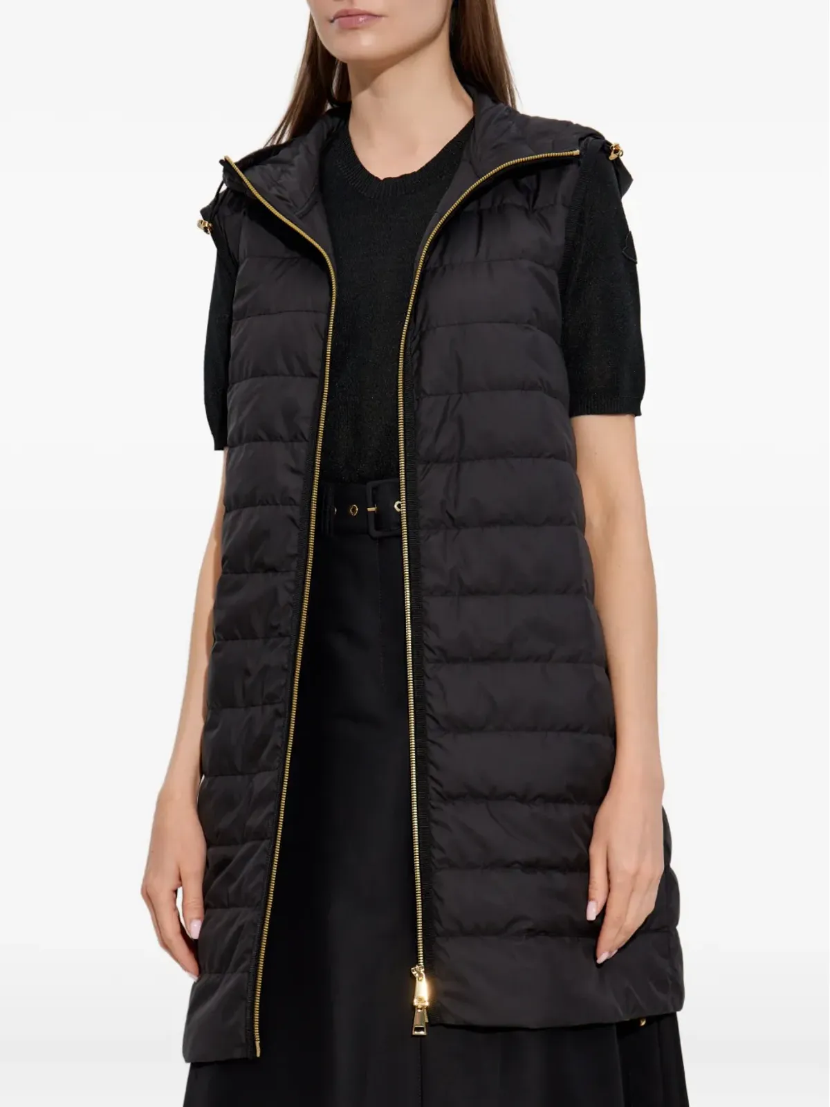 Moncler 取り外し可能なライニング付きパーカコート（ブラック） - 画像4
