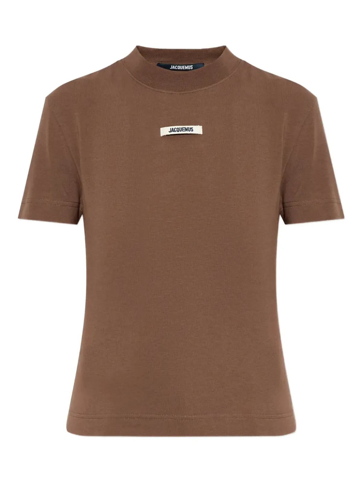 Jacquemus グログラン ロゴパッチ Tシャツ - ブラウン - 画像1