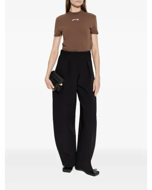 Jacquemus グログラン ロゴパッチ Tシャツ - ブラウン - サムネイル2