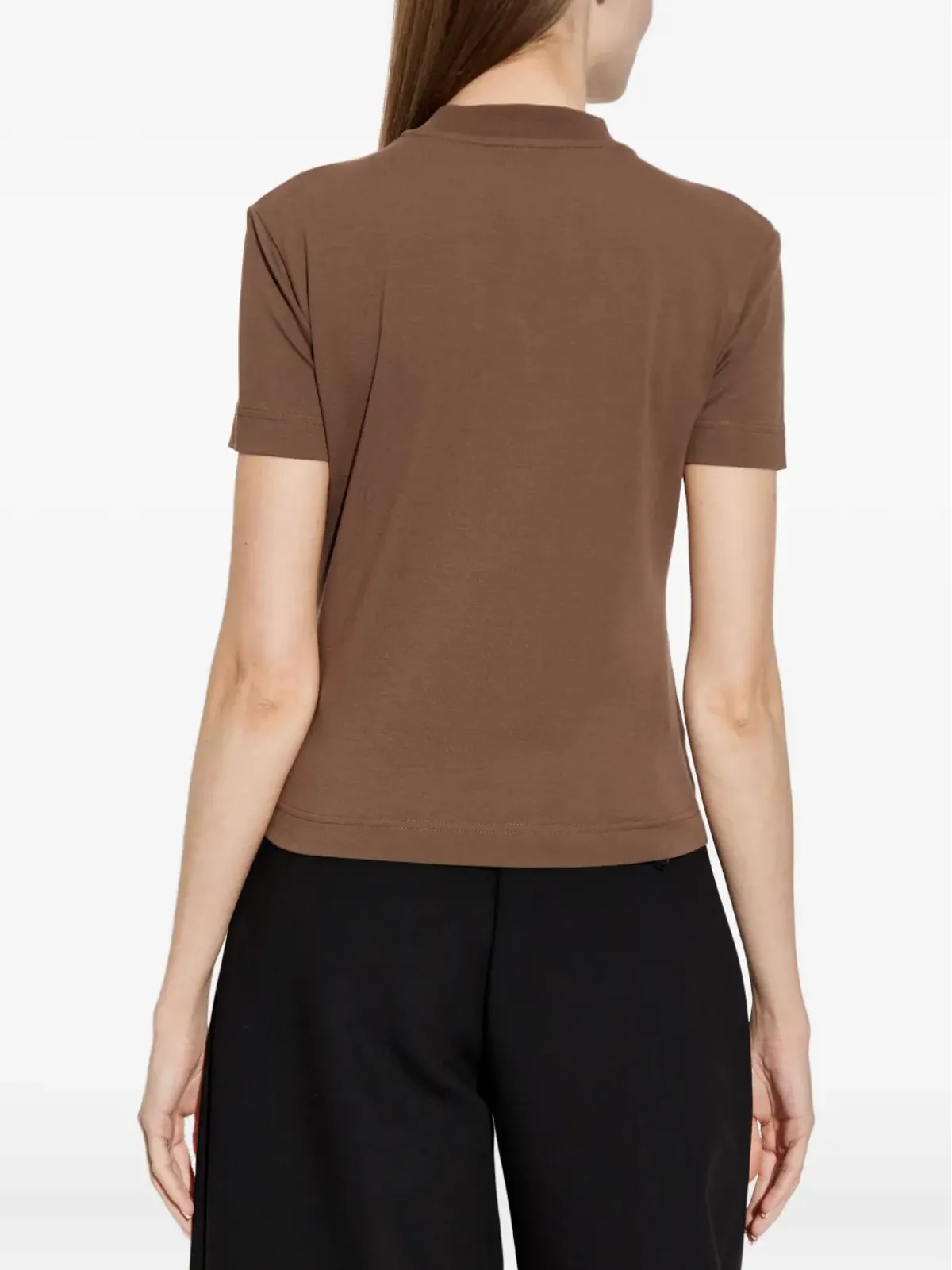 Jacquemus グログラン ロゴパッチ Tシャツ - ブラウン - 画像4