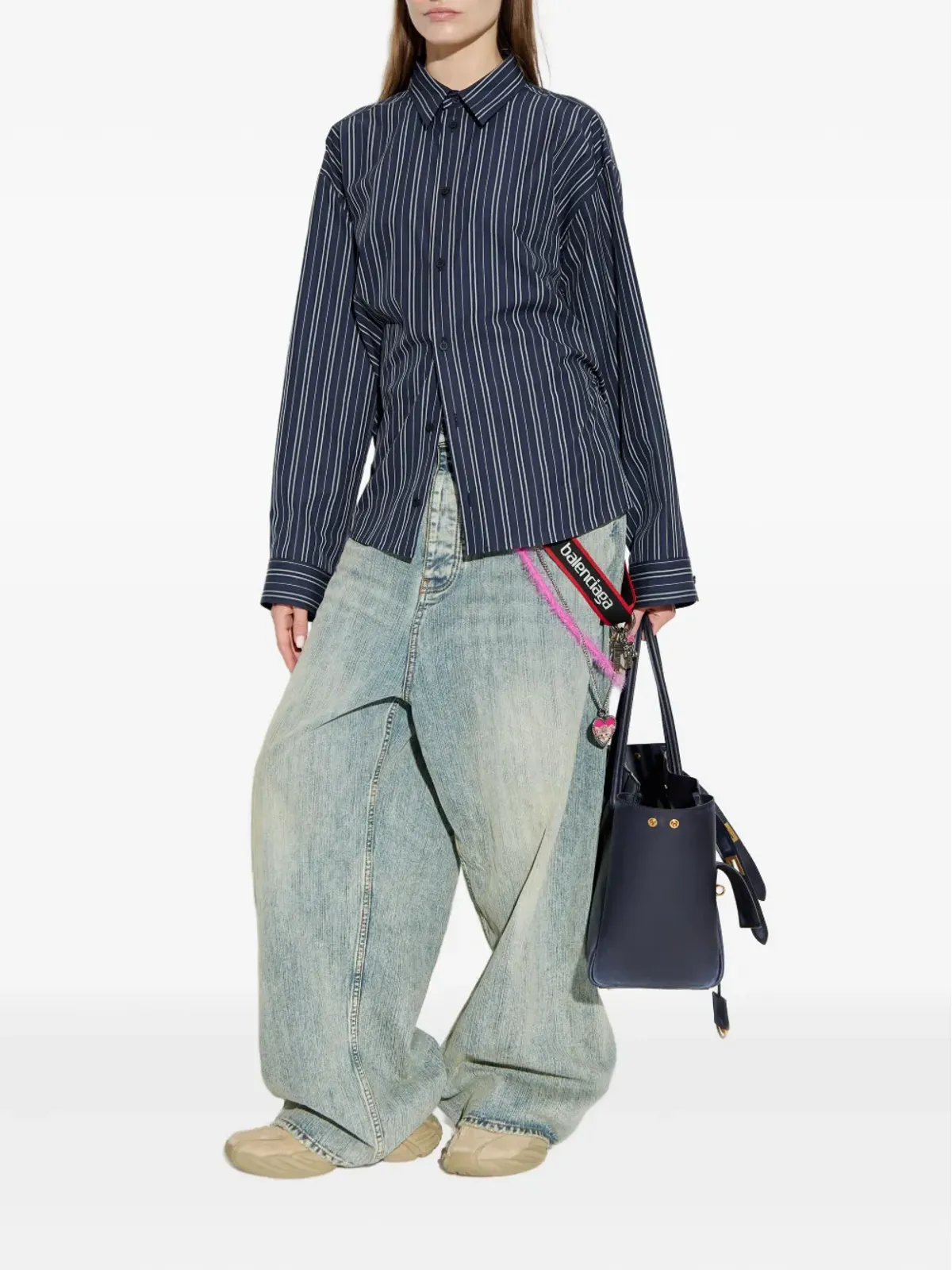 Balenciaga ストライプ柄ボタンアップシャツ - 画像2