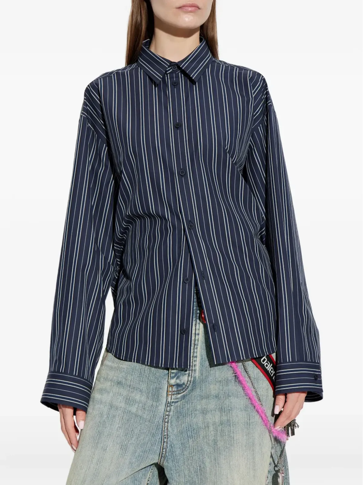 Balenciaga ストライプ柄ボタンアップシャツ - 画像3