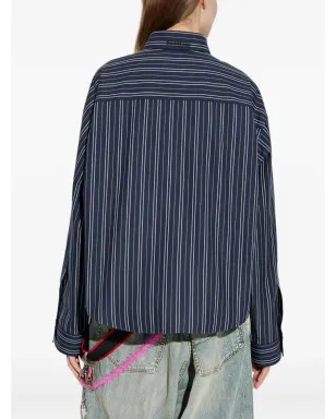 Balenciaga ストライプ柄ボタンアップシャツ - サムネイル4