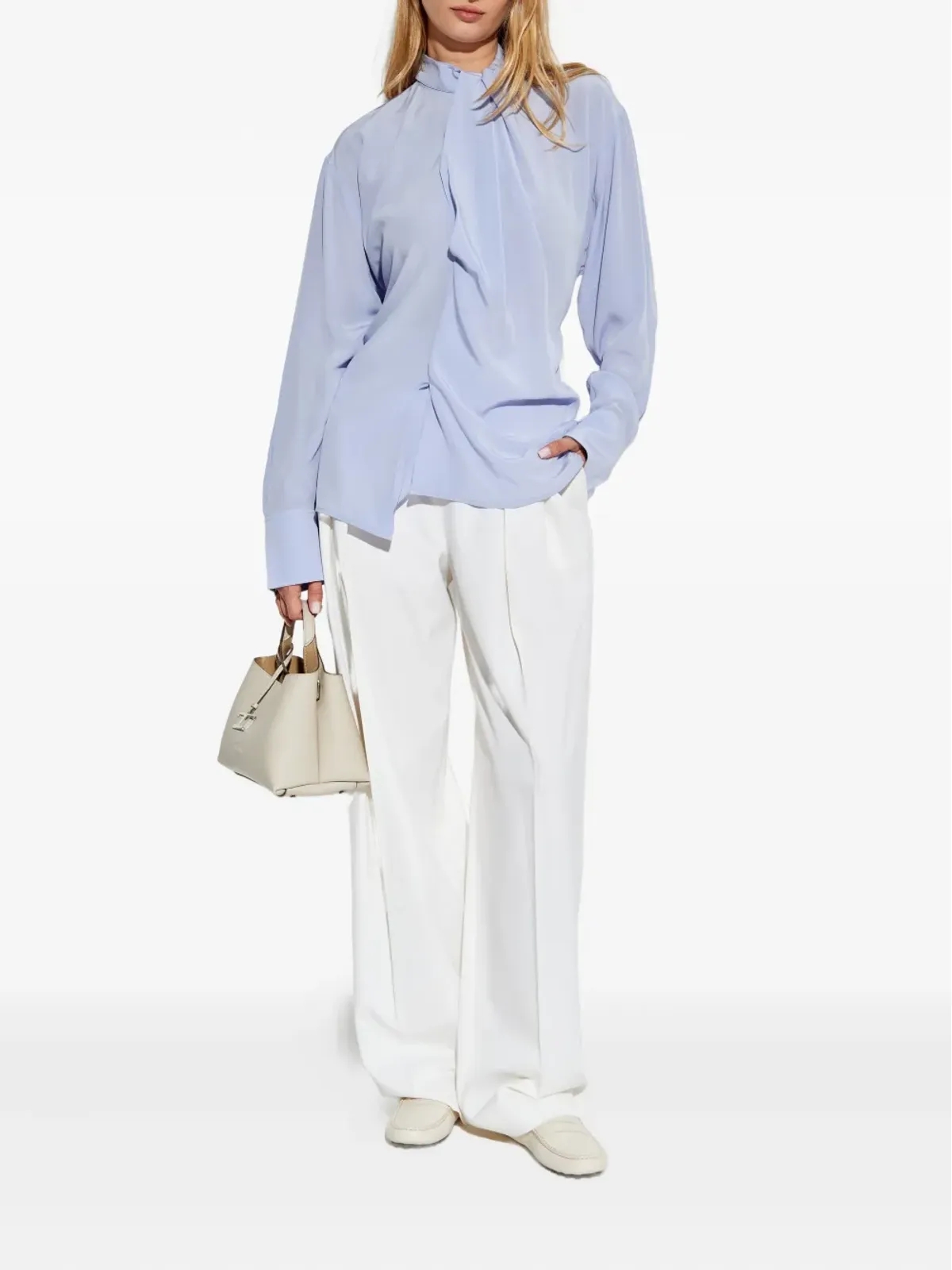 Victoria Beckham ドレープシルクブラウス - 画像2