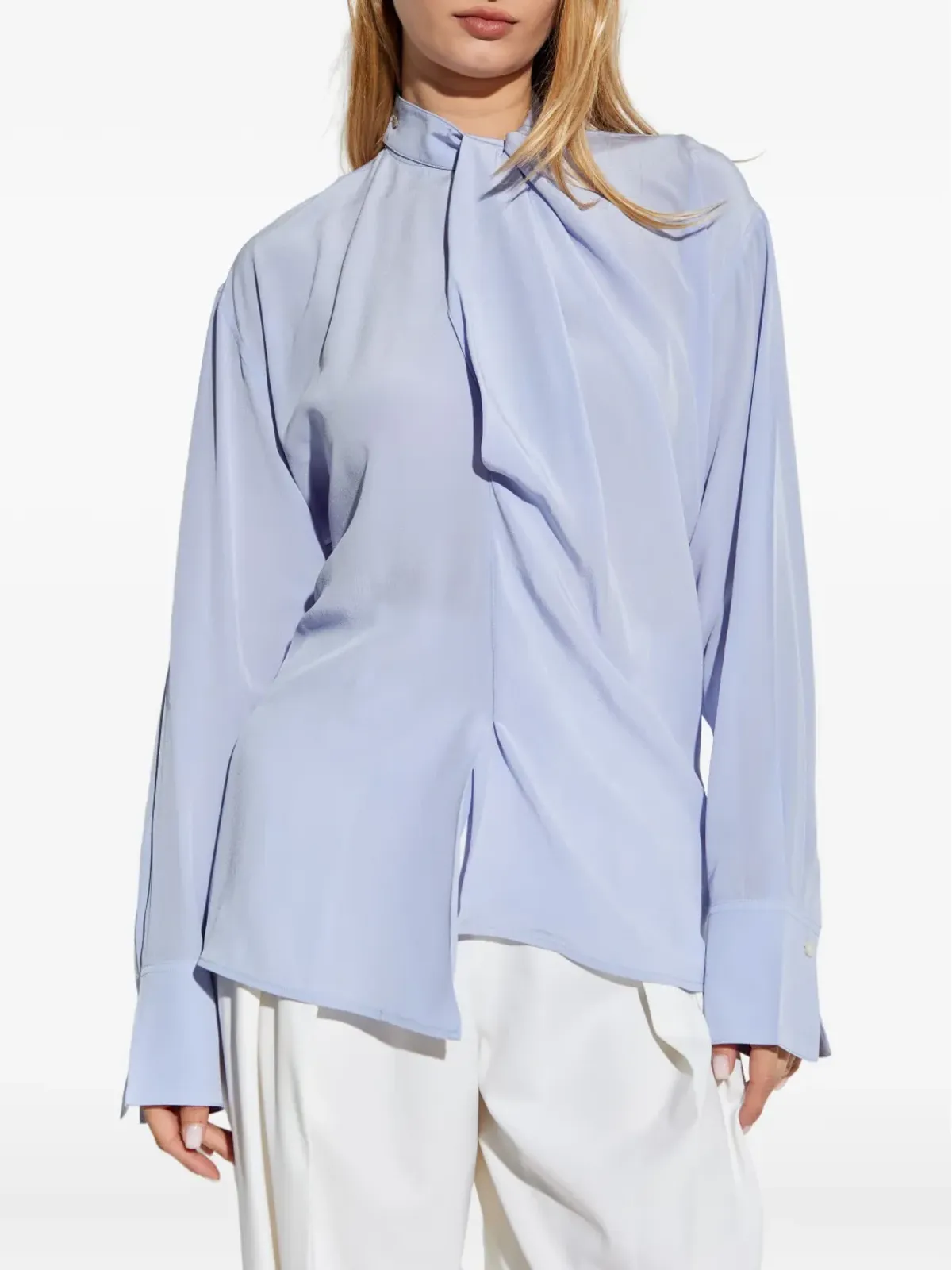 Victoria Beckham ドレープシルクブラウス - 画像3