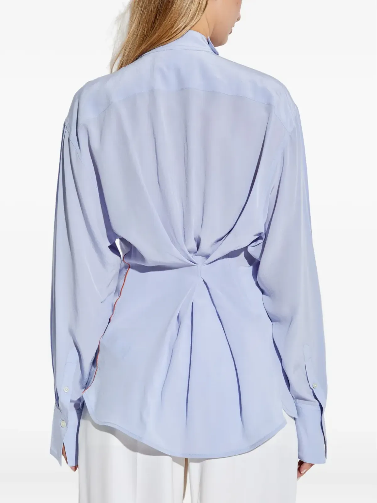 Victoria Beckham ドレープシルクブラウス - 画像4
