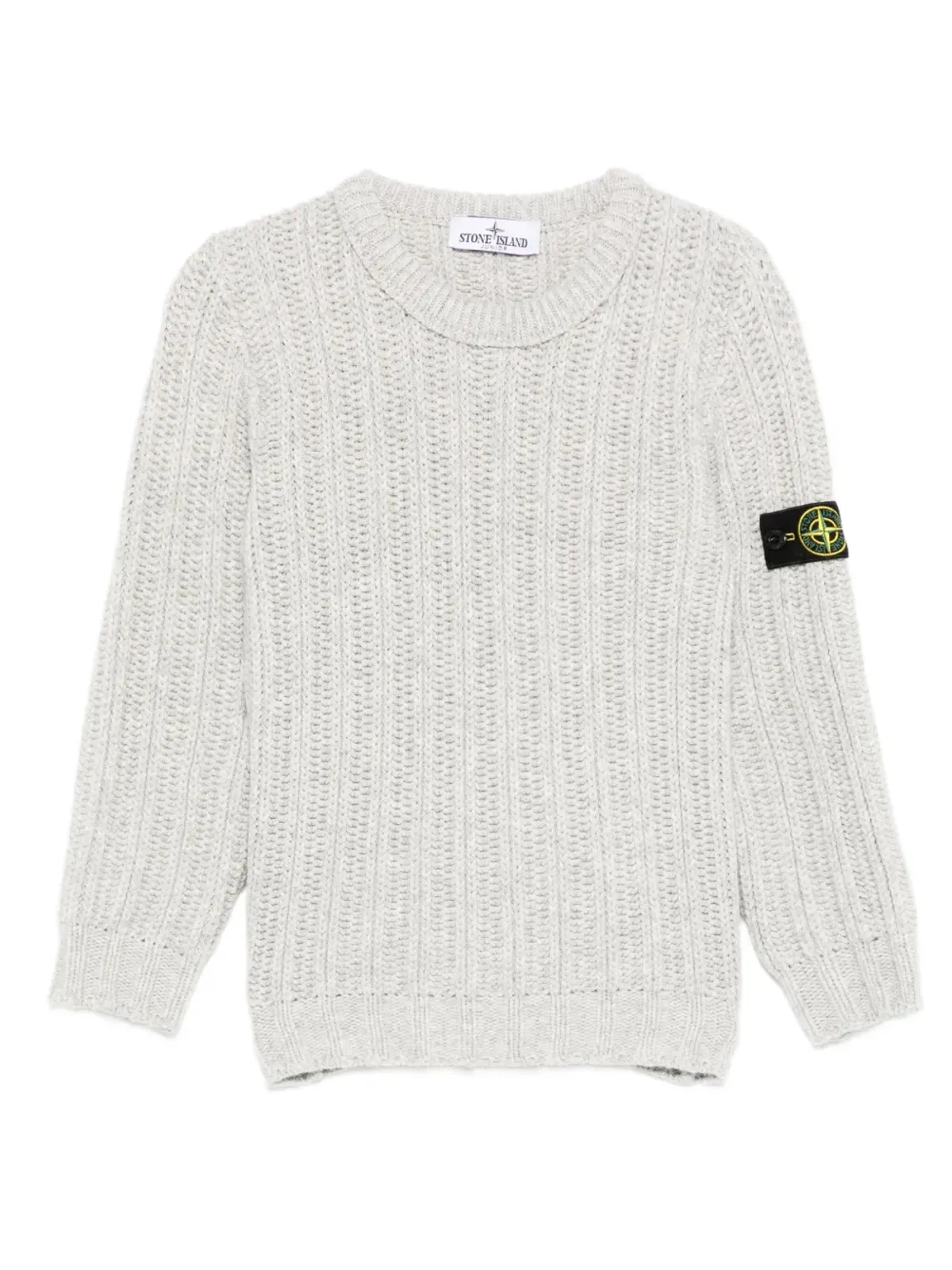 Stone Island Junior リブ編みニット ロゴパッチ ジャンパー - 画像1