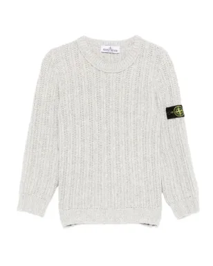 Stone Island Junior リブ編みニット ロゴパッチ ジャンパー - サムネイル1