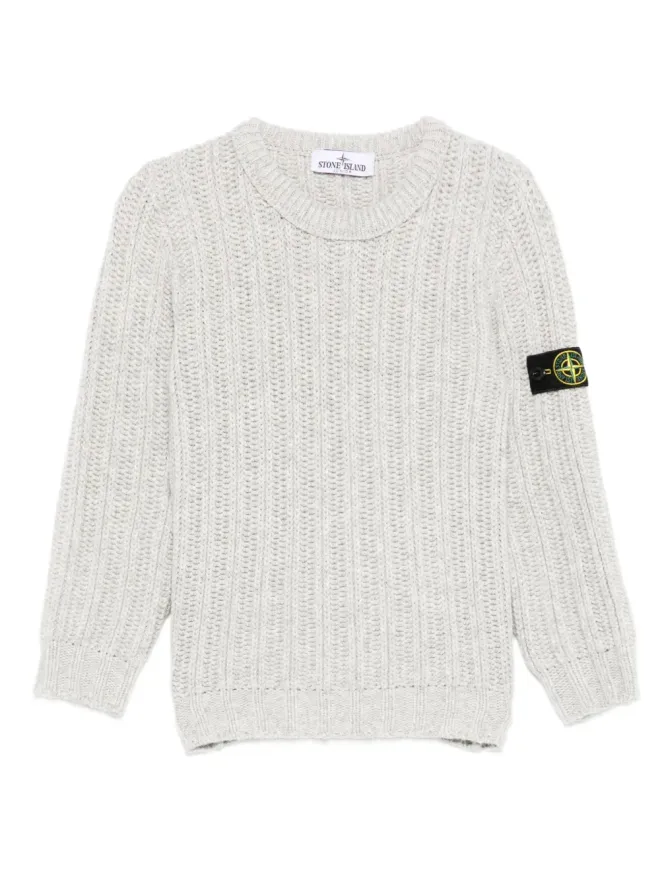 Stone Island Junior Stone Island Junior リブ編みニット ロゴパッチ ジャンパーの商品画像