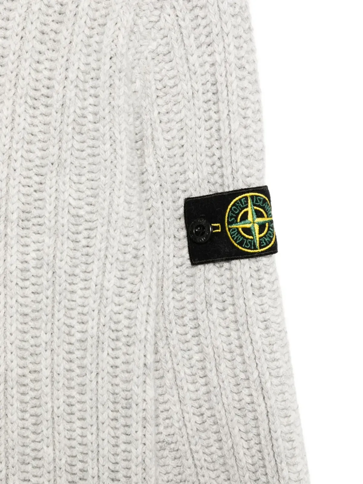 Stone Island Junior リブ編みニット ロゴパッチ ジャンパー - 画像3