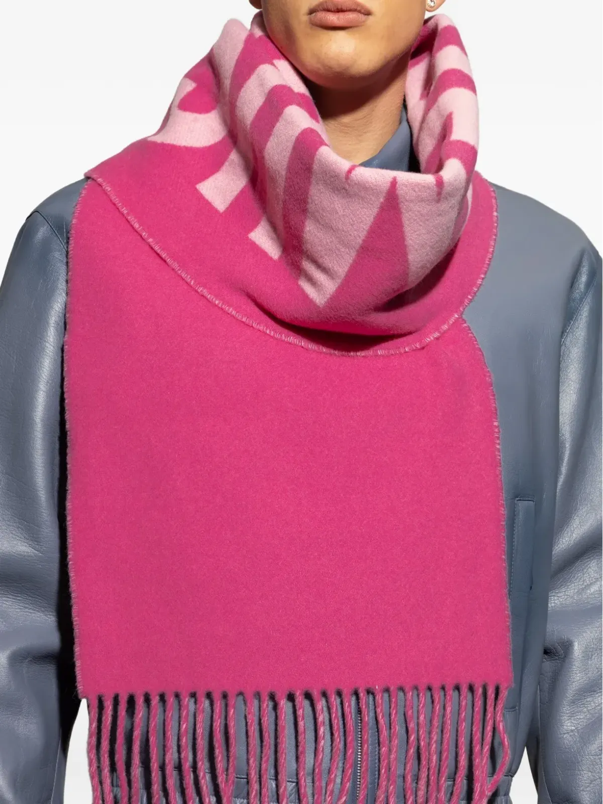 Jacquemus ロゴ入りフリンジスカーフ - 画像5