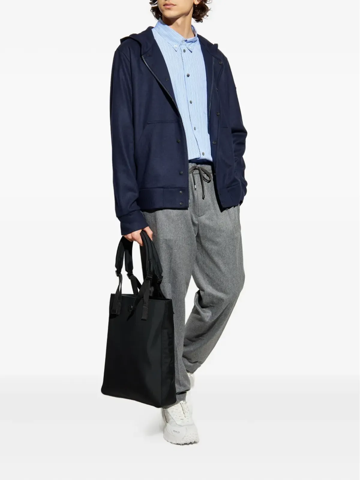 Moncler フード付きボタン開閉セーター - Blue - 画像2