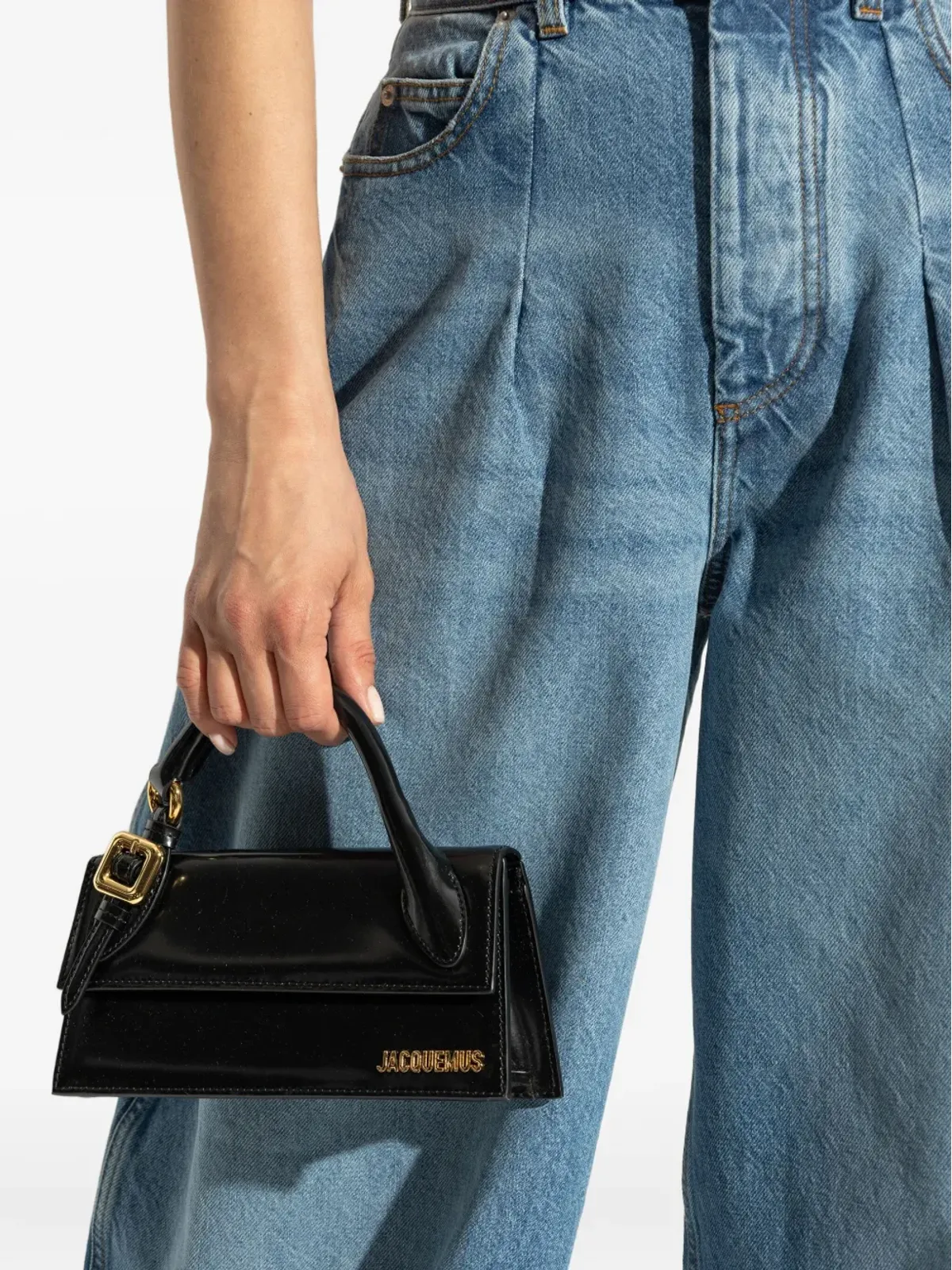 Jacquemus エロンゲーテッド・チキート レザートートバッグ - ブラック - 画像2