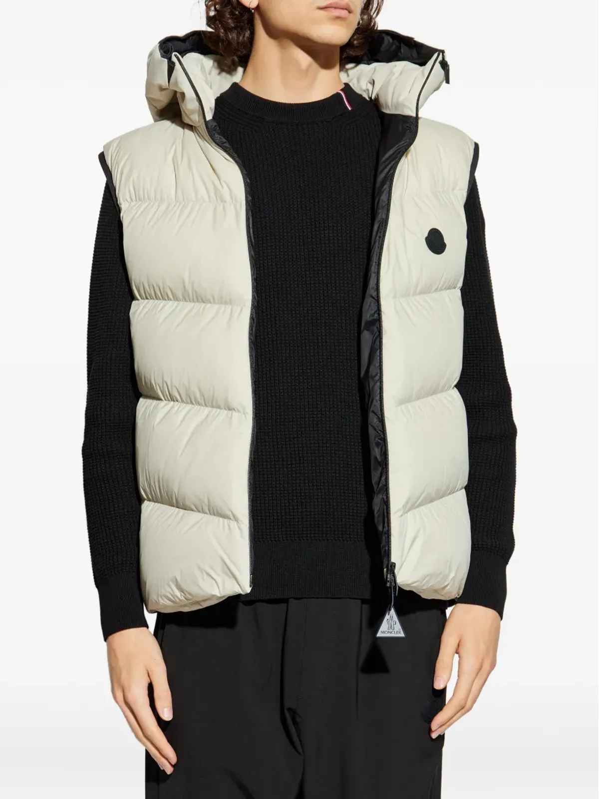 Moncler グエルサック フード付きパディッドジレ - グレー - 画像3