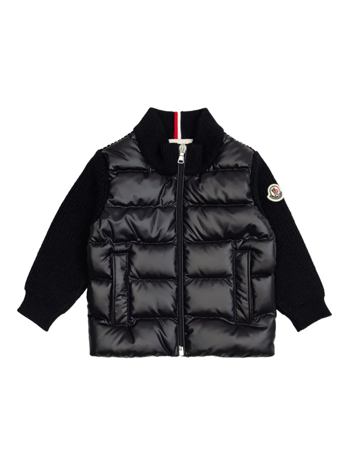 Moncler Enfant キルティングニットカーディガン - 画像1