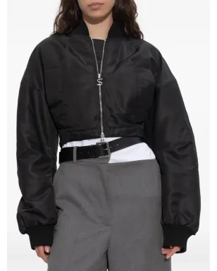 Sportmax クロップド ジップファスナー ボンバー ジャケット - サムネイル3