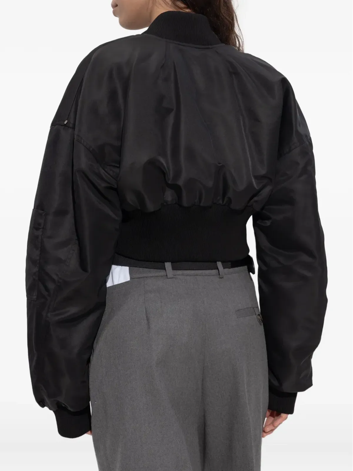 Sportmax クロップド ジップファスナー ボンバー ジャケット - 画像4