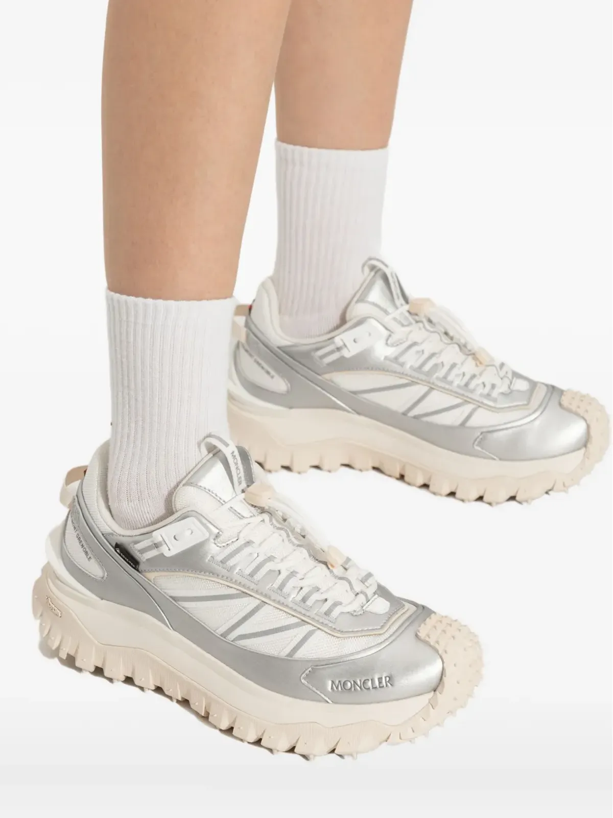 Moncler トレイルグリップ GTX レザー スニーカー - Silver - 画像5