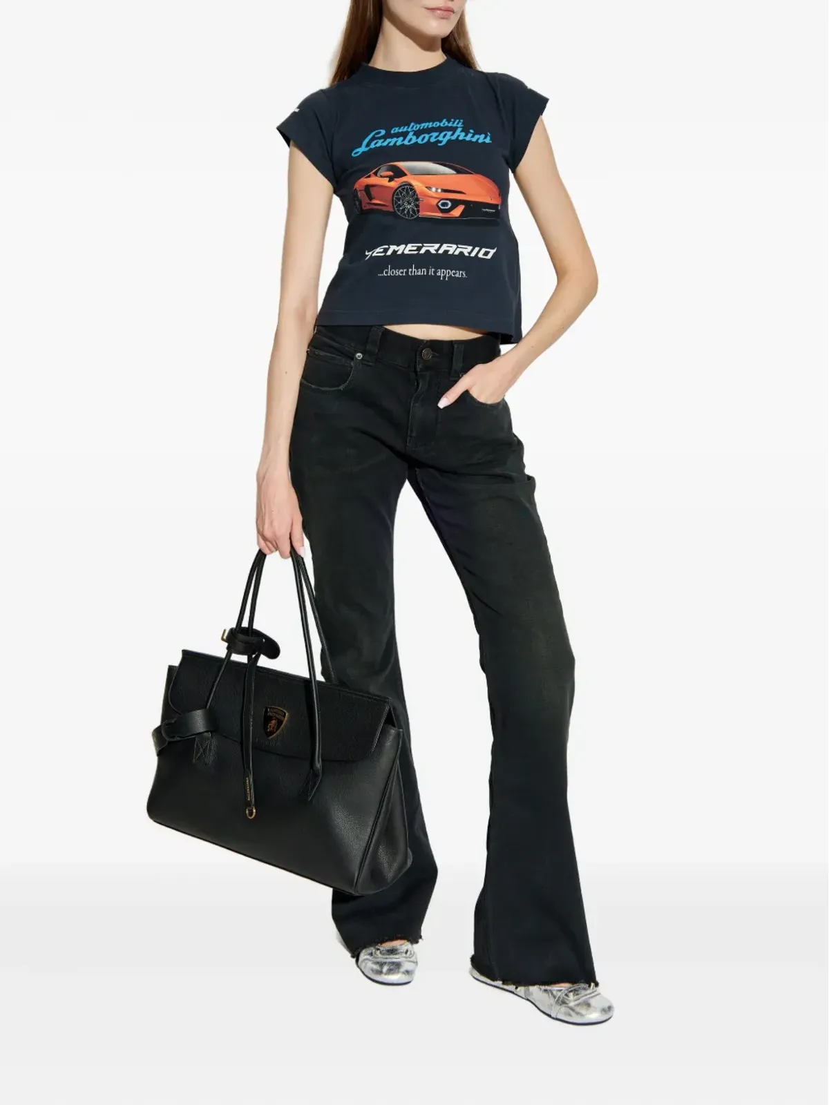Balenciaga ランボルギーニ車プリントTシャツ - 画像2