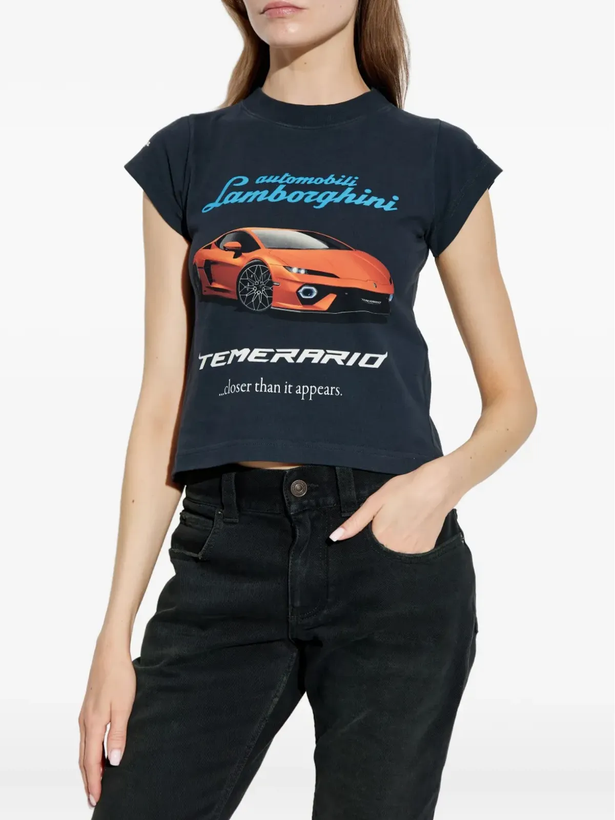 Balenciaga ランボルギーニ車プリントTシャツ - 画像3
