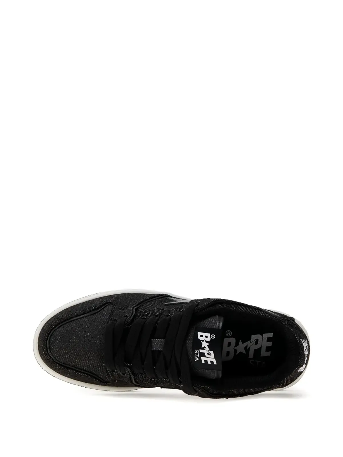 A BATHING APE® 星モチーフのデニムスニーカー - ブラック - 画像5