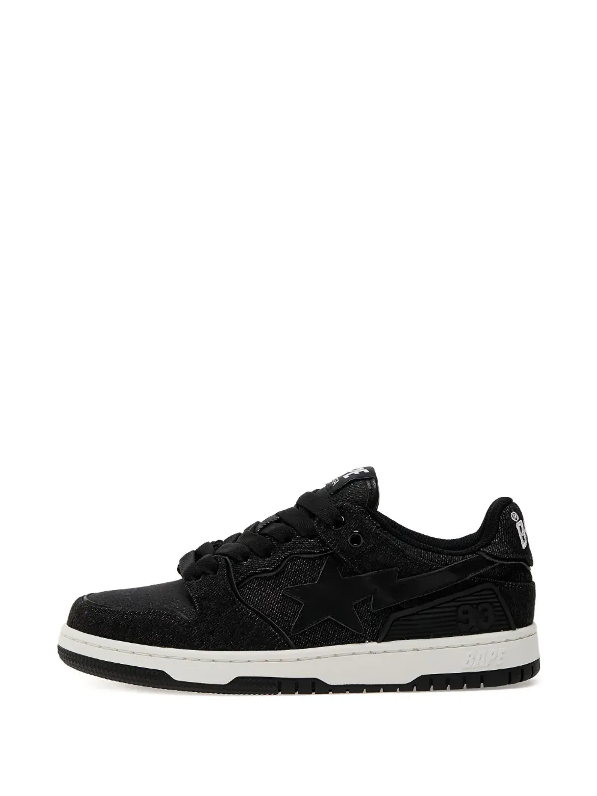 A BATHING APE® 星モチーフのデニムスニーカー - ブラック - 画像2