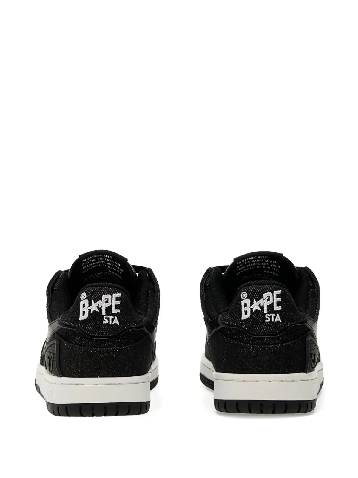 A BATHING APE® 星モチーフのデニムスニーカー - ブラック - 画像4