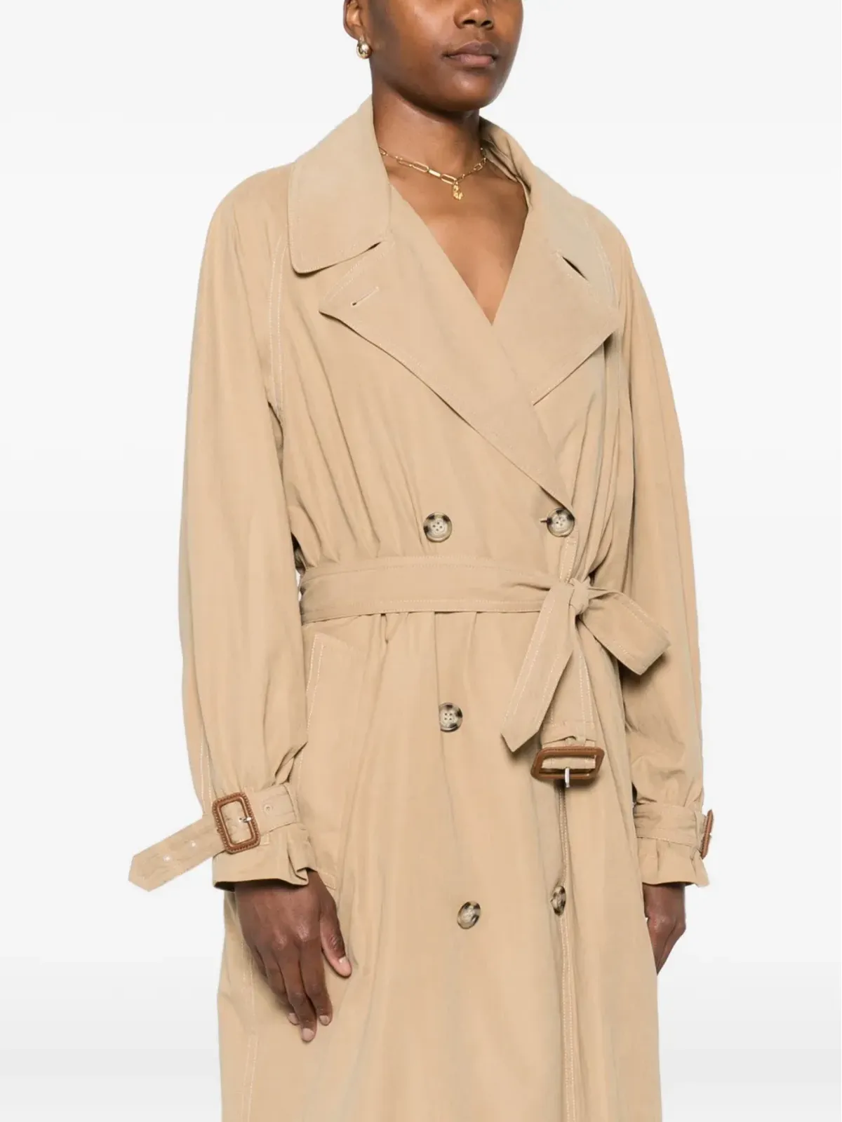 ISABEL MARANT Elea ベルト付き ダブルブレスト トレンチコート - 画像3