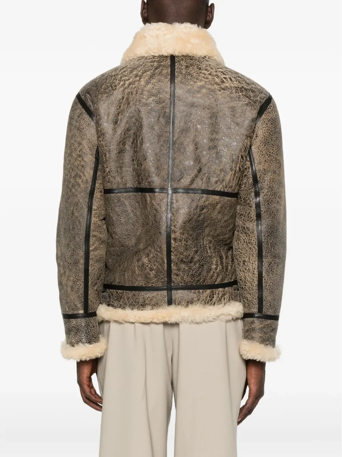 P.A.R.O.S.H. Giubbotto shearling zip-front leather jacket - 画像4