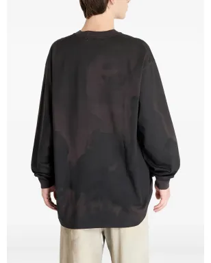 A BATHING APE® ロゴプリント タイダイ 長袖Tシャツ - ブラック - サムネイル4