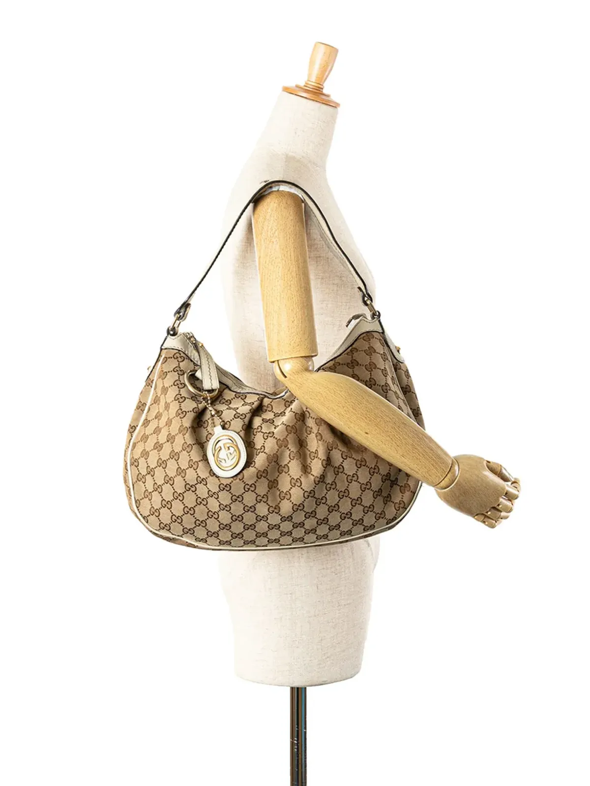 Gucci ビンテージ GGキャンバス Sukey ショルダーバッグ - ブラウン - 画像2