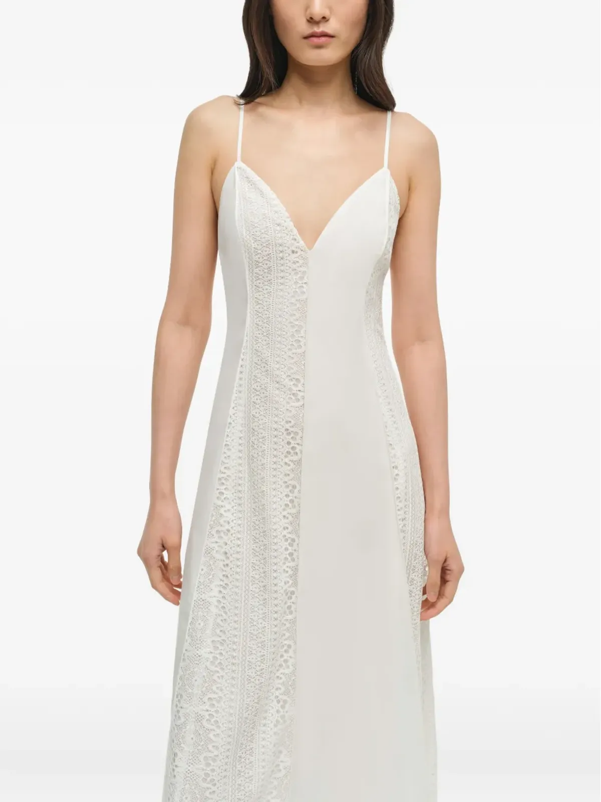 Simkhai Mina レースインサート入りミディドレス - White - 画像5
