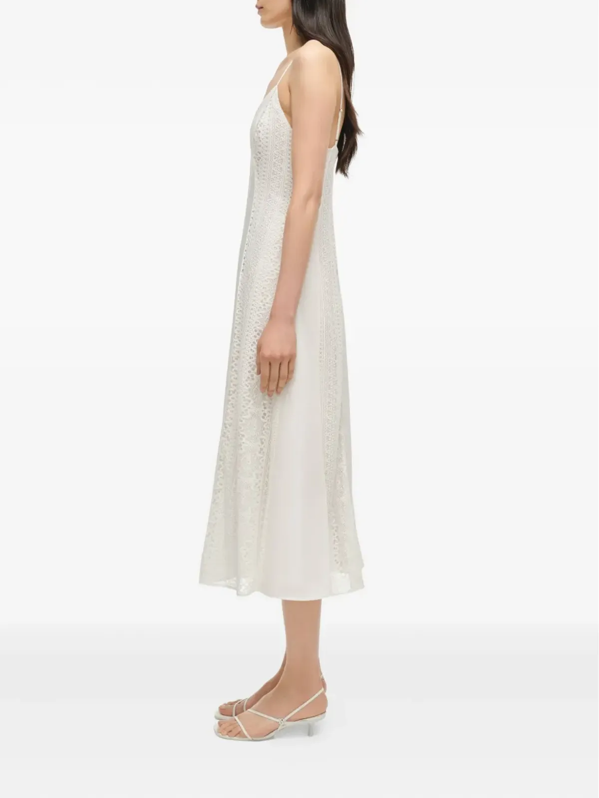 Simkhai Mina レースインサート入りミディドレス - White - 画像3