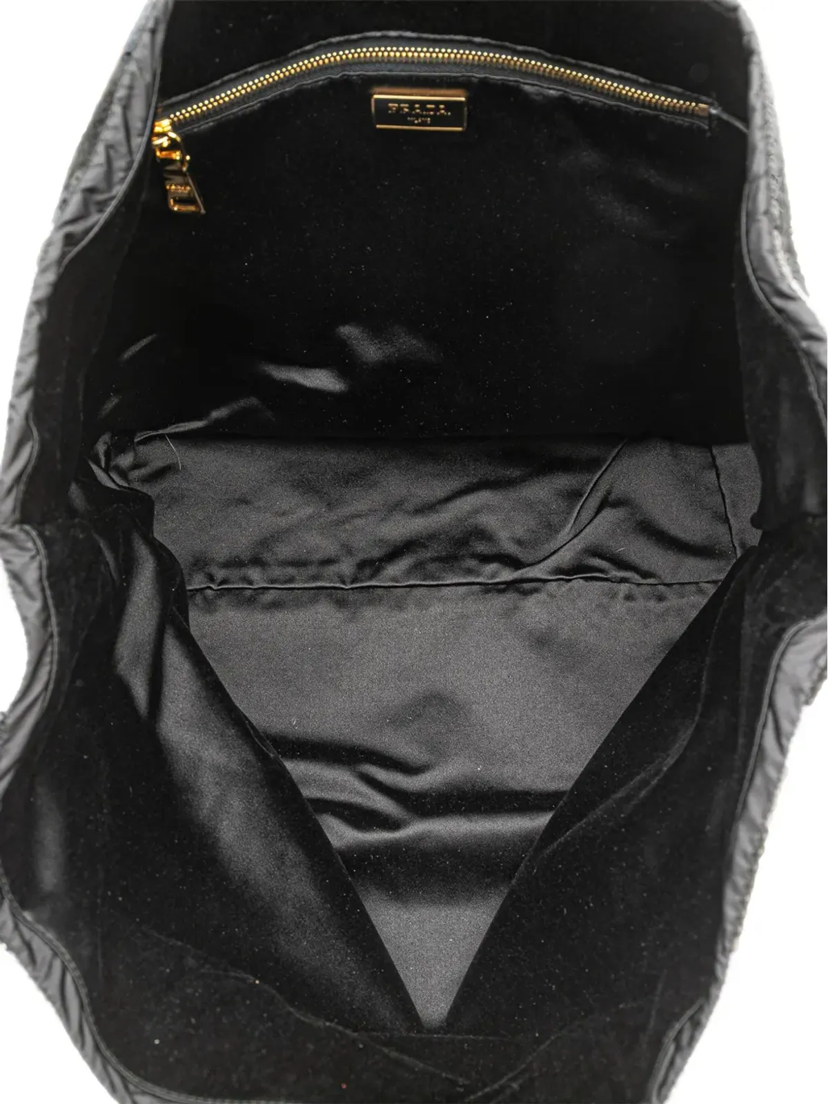 Prada Pre-Owned サテン スパンコール ストライプ トートバッグ - 画像5