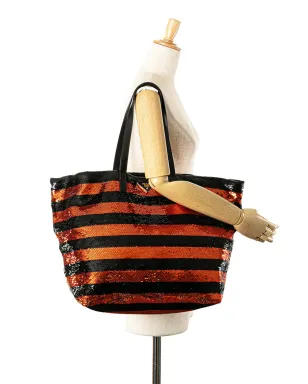 Prada Pre-Owned サテン スパンコール ストライプ トートバッグ - サムネイル2