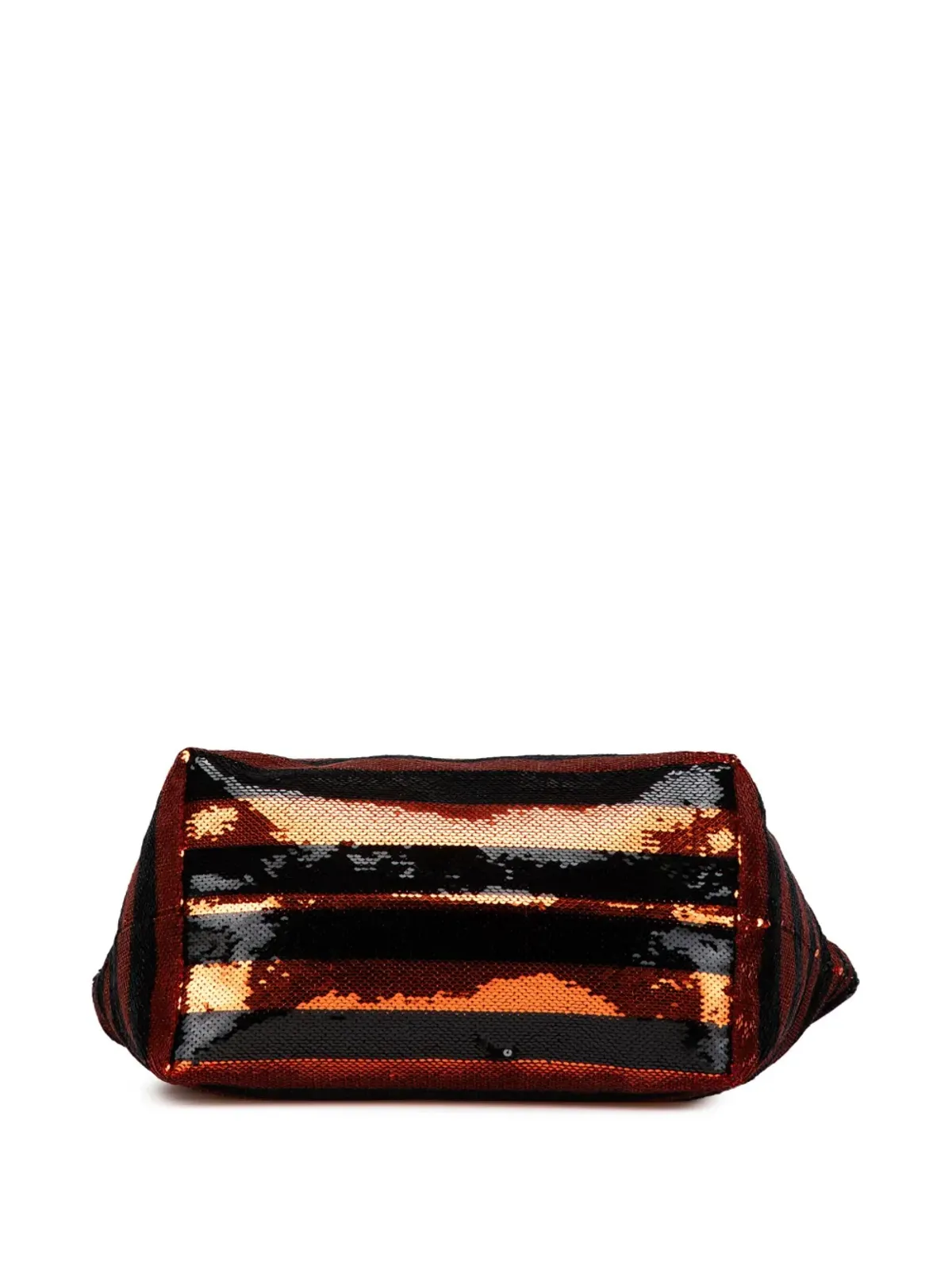 Prada Pre-Owned サテン スパンコール ストライプ トートバッグ - 画像4