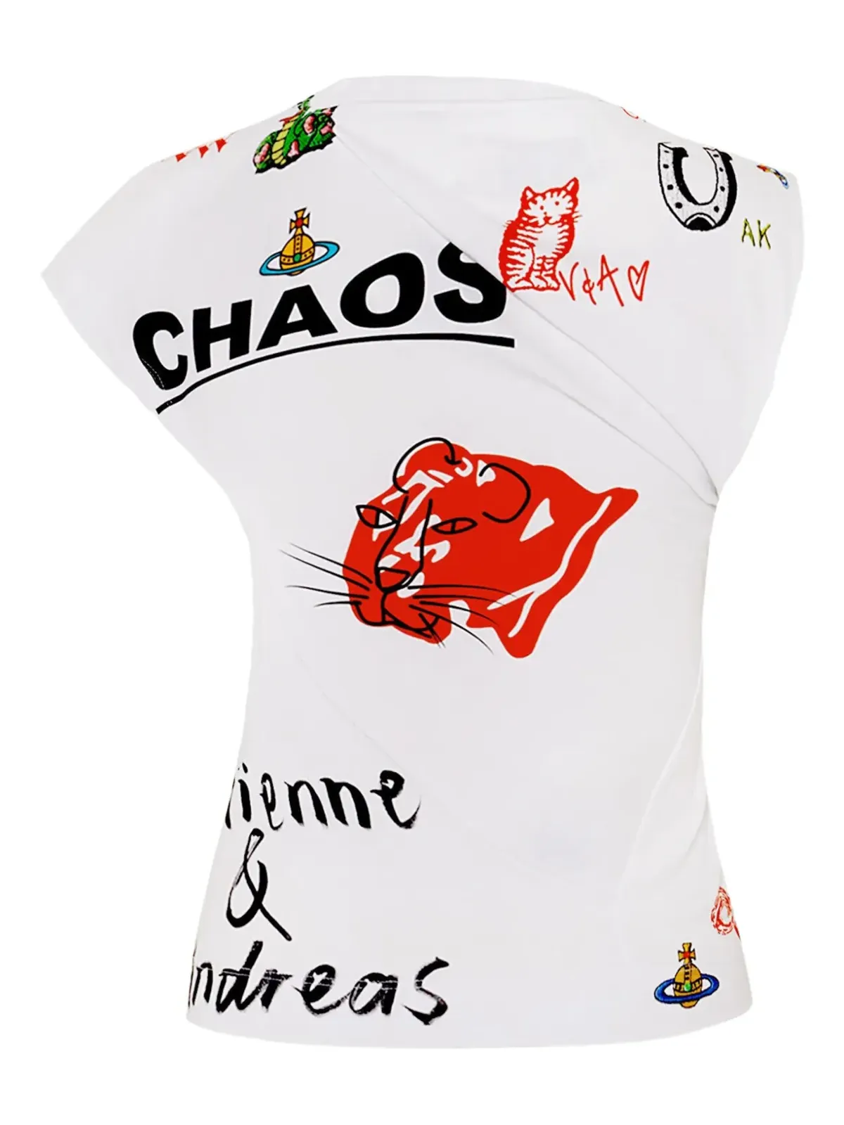 Vivienne Westwood Herbo graphic-print draped T-shirt - 画像2