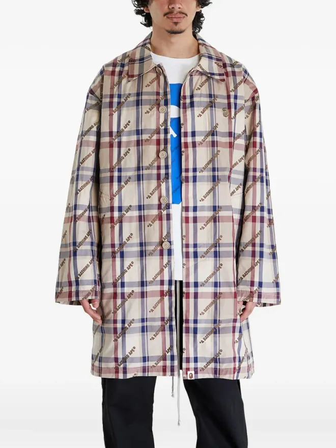 A BATHING APE® A BATHING APE® ロゴチェック柄コートの商品画像