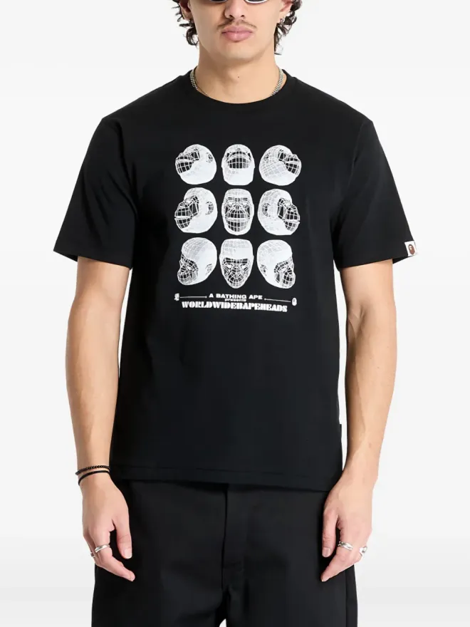 A BATHING APE® A BATHING APE® ポリゴン Ape Head プリント Tシャツの商品画像