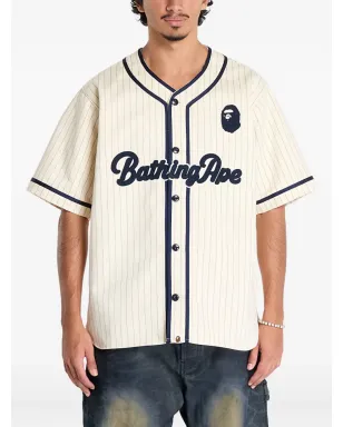A BATHING APE® ピンストライプベースボールシャツ - サムネイル3