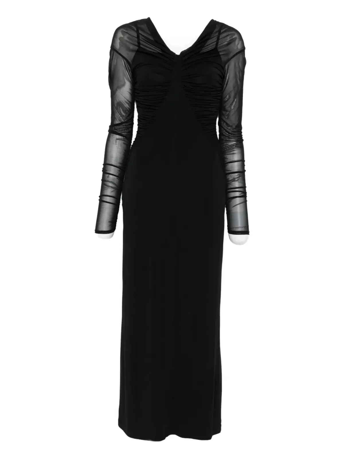 Max Mara オフショルダードレープドレス - 画像1