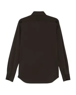 Xacus ブラウンの長袖ボタンダウンシャツ - サムネイル2