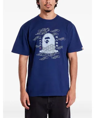 A BATHING APE® ape head Japan graphic T-shirt - Blue - サムネイル3