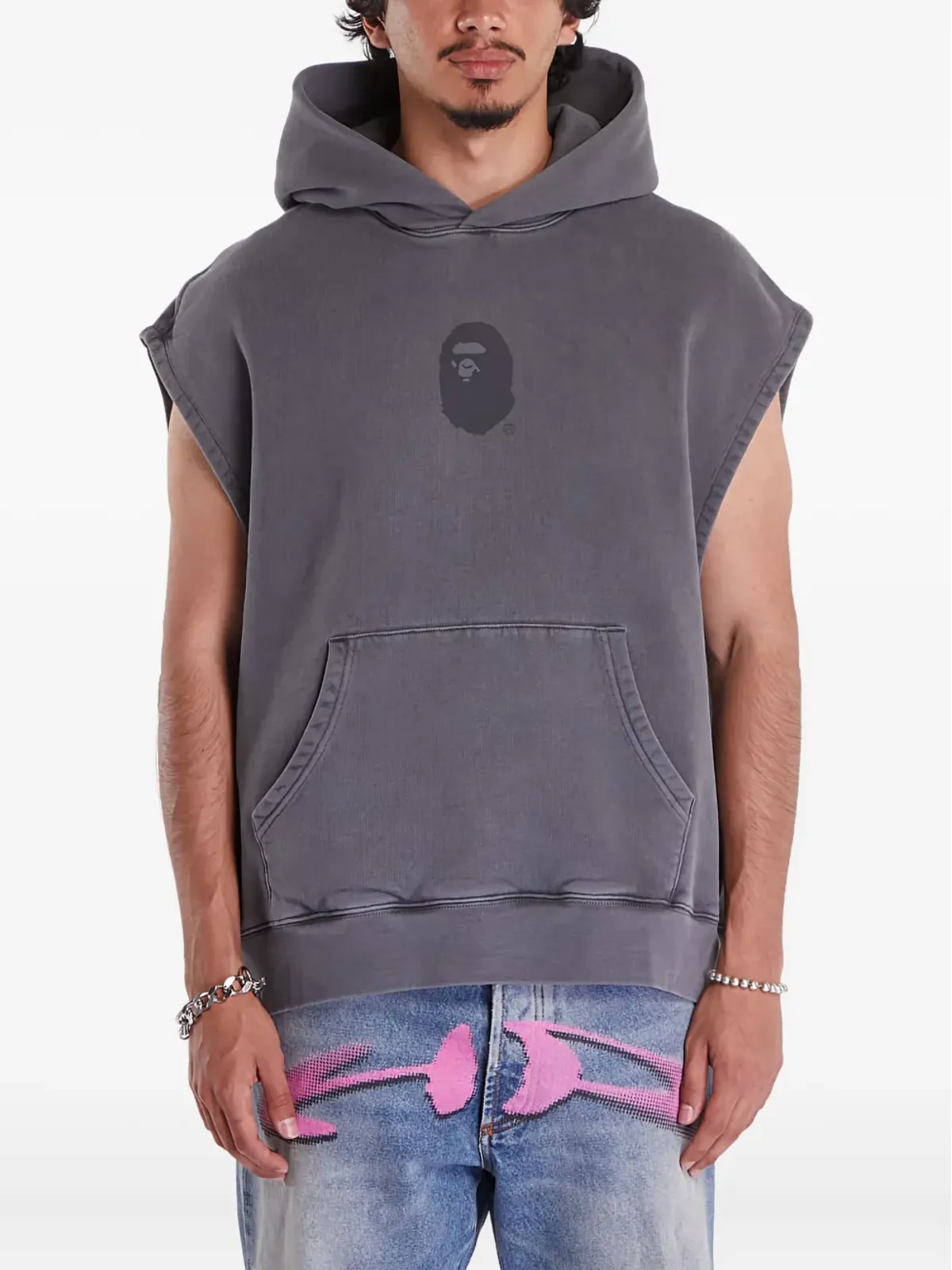 A BATHING APE® ノースリーブフード付きスウェット - 画像1