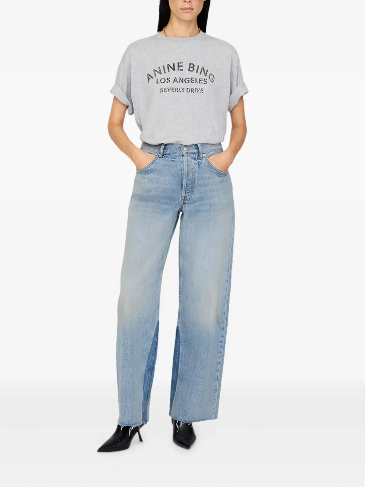 ANINE BING コーエン グラフィックプリントTシャツ - 画像2