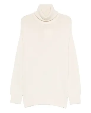 TOTEME ロングライン タートルネック ニット - White - サムネイル1